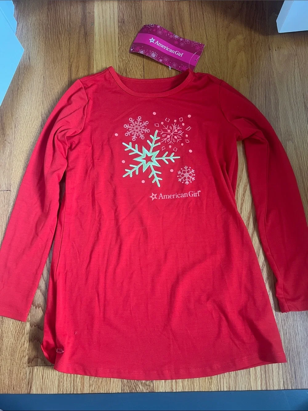 NEW American Girl M (10/12) Holiday Dreams retired Snowflake Pajama Set